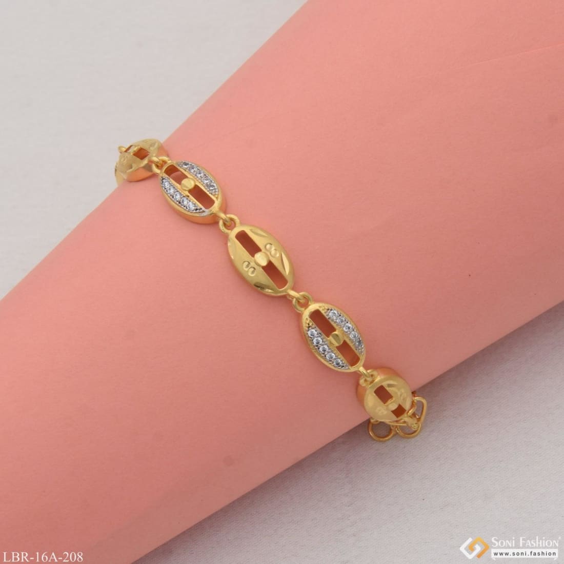 Retailer of 22 carat gold ladies bracelet rh-lb166 | Jewelxy - 217759